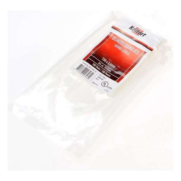 Bundelbandje transparant 150 x 3.6mm Bundelbandje transparant 150 x 3.6mm