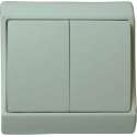 Dubbele schakelaar - Schema 5 - 10A - 230V - Crème - Inbouw