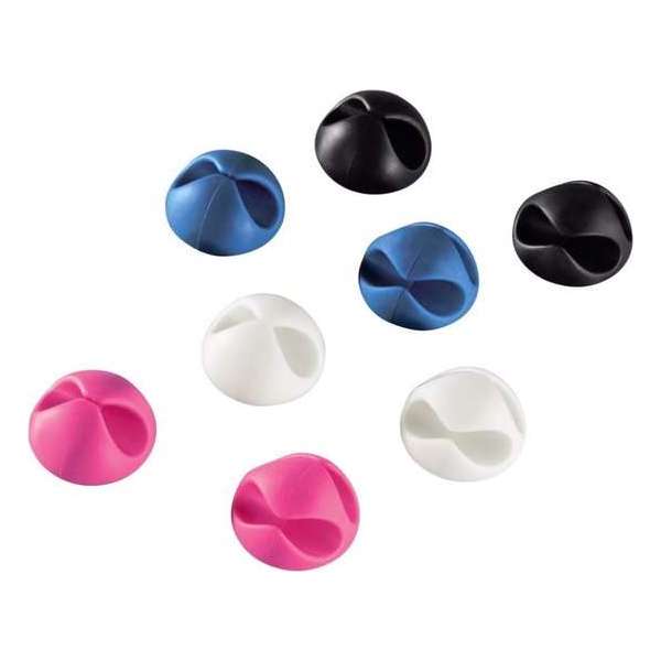 Hama kabel clips candy, 8stuks Hama kabel clips candy, 8stuks