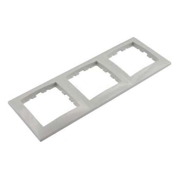 BERKER S1 afdekraam 3-voudig, inbouw | WIT BERKER S1 afdekraam 3-voudig, inbouw | WIT