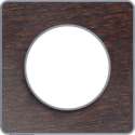 Afdekraam Odace Touch 1V - Wenge/Aluminium - Schneider Electric - S530802P