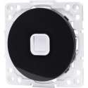 Telefoon Stopcontact - Wandcontactdoos - Aigi Jura - Inbouw - Rond - Kunststof - 1-voudig RJ11 - Zwart - BSE