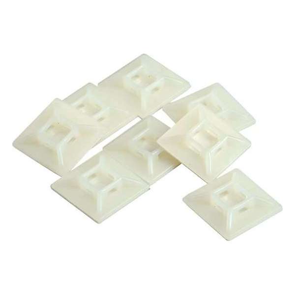 KOPP montage basis voor kabelbinders / tieraps tot 5.5 mm - zelfklevend - wit - 25 STUKS