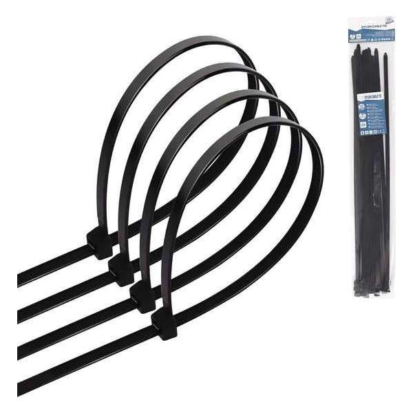 Tie Wraps - Tyrap - Aigi Tie - 7.2x450mm - Zwart - 20 Stuks Tie Wraps - Tyrap - Aigi Tie - 7.2x450mm - Zwart - 20 Stuks