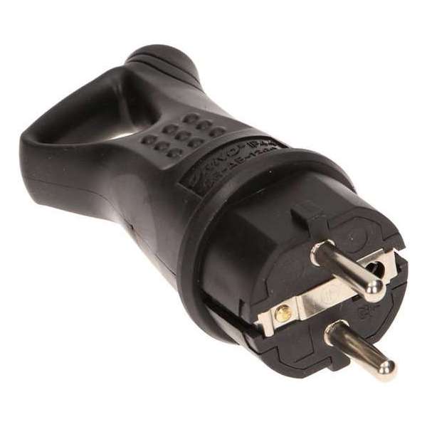 Stroomstekker - Massief rubber - IP44 stof- en spatwaterdicht - Met afdichting en oog Stroomstekker - Massief rubber - IP44 stof- en spatwaterdicht - Met afdichting en oog