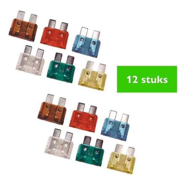 VALMA auto steekzekeringen - 12 stuks - 2x 7.5A - 10A - 15A - 20A - 25A - 30A VALMA auto steekzekeringen - 12 stuks - 2x 7.5A - 10A - 15A - 20A - 25A - 30A