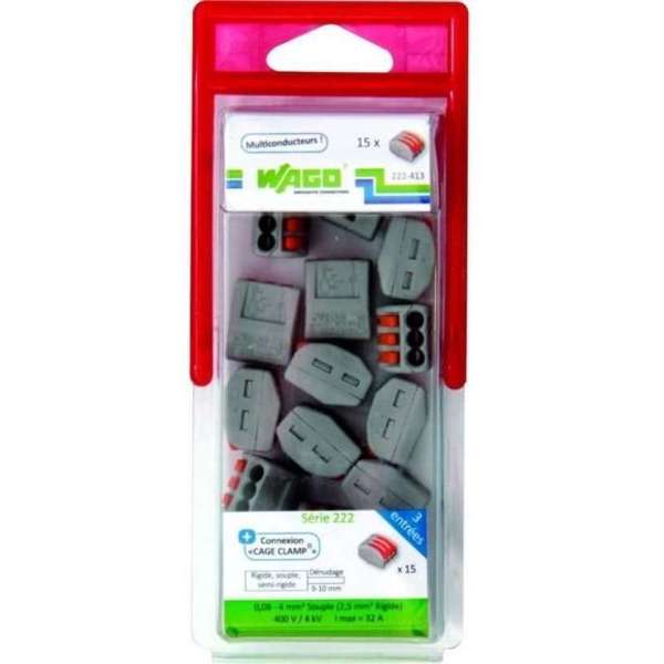 WAGO Blister de 15 bornes 3x2,5mm� WAGO Blister de 15 bornes 3x2,5mm�