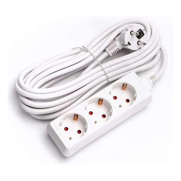 Verlengsnoer - Aigi Synci - 3680W - 3 Stopcontacten - 5 Meter - Wit | Nederland Verlengsnoer - Aigi Synci - 3680W - 3 Stopcontacten - 5 Meter - Wit | Nederland