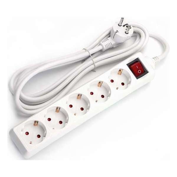Verlengsnoer - Aigi Frutsi - 3680W - 5 Stopcontacten - 1.5 Meter - Wit | Nederland Verlengsnoer - Aigi Frutsi - 3680W - 5 Stopcontacten - 1.5 Meter - Wit | Nederland