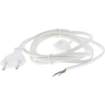 Q-Link aansluitsnoer – met schakelaar – max 1200W – 2 x 0.75 mm² – 1.8 m – wit