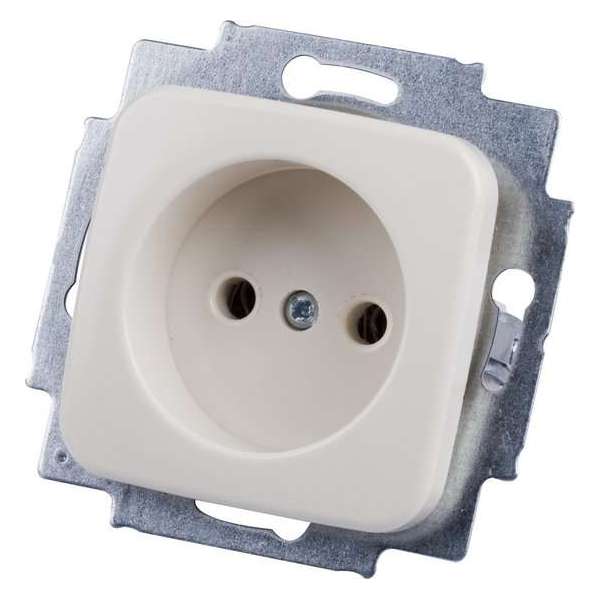 BUSCH-JAEGER type SI, enkele wandcontactdoos, inbouw | CREME BUSCH-JAEGER type SI, enkele wandcontactdoos, inbouw | CREME