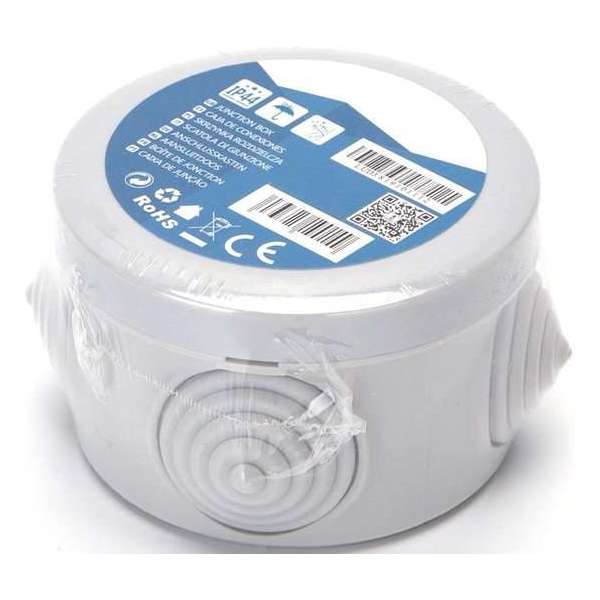 Lasdoos - Kabeldoos - Aigi Lassy - Rond - Opbouw - 60x40mm - IP44 - Grijs Lasdoos - Kabeldoos - Aigi Lassy - Rond - Opbouw - 60x40mm - IP44 - Grijs