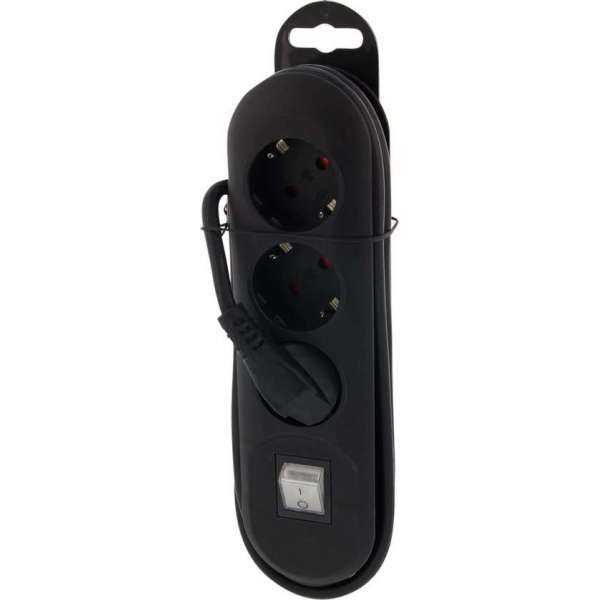 Exin stekkerdoos - 3-voudig - randaarde - 2500W - 3 x 1.0 mm² - 1.5 m - zwart Exin stekkerdoos - 3-voudig - randaarde - 2500W - 3 x 1.0 mm² - 1.5 m - zwart