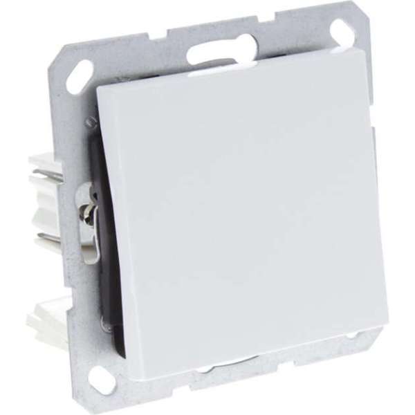 Q-Link S-Line schakelaar - inbouw - kruis - polarwit Q-Link S-Line schakelaar - inbouw - kruis - polarwit