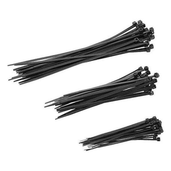 tie-rips zwart kabelbinders 4.8 x 300 mm 100 stuks tie-rips zwart kabelbinders 4.8 x 300 mm 100 stuks