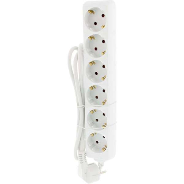 Exin Stekkerdoos met Kinderbeveiliging – 6 stekkers – Verlengsnoer – 2500 Watt – Verlengkabel met Randaarde – 1.5 meter – Wit Exin Stekkerdoos met Kinderbeveiliging – 6 stekkers – Verlengsnoer – 2500 Watt – Verlengkabel met Randaarde – 1.5 meter – Wit