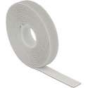 DeLOCK Klittenband rol 13mm / grijs (3 meter)