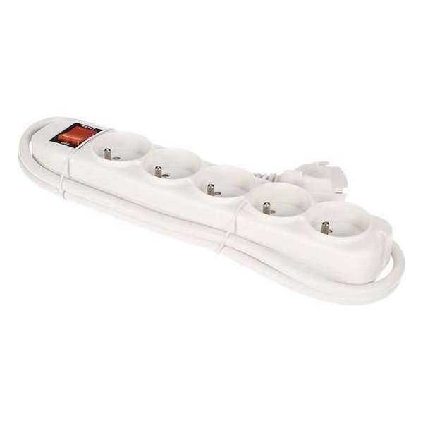 Perel Stekkerdoos 5-voudig 3500w 1,5 Meter Wit Penaarde Perel Stekkerdoos 5-voudig 3500w 1,5 Meter Wit Penaarde