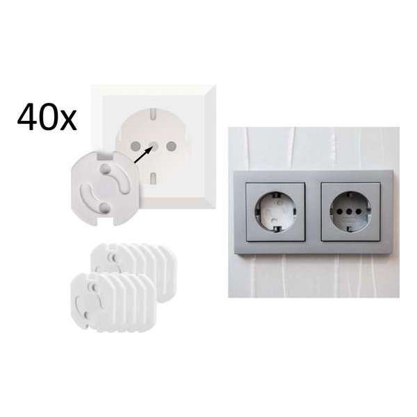 40x Stopcontactbeschermer - Stopcontactbeveiliger - Kinderslot Kinderbeveiliging Stopcontact Beveiling 40x Stopcontactbeschermer - Stopcontactbeveiliger - Kinderslot Kinderbeveiliging Stopcontact Beveiling