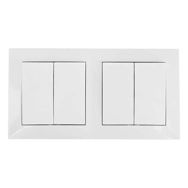 Wisselschakelaar Wissel/Wissel - Aigi Cika - Inbouw - 2-voudig Dubbel Schakelaar - Incl. Afdekraam - Wit - BES LED Wisselschakelaar Wissel/Wissel - Aigi Cika - Inbouw - 2-voudig Dubbel Schakelaar - Incl. Afdekraam - Wit - BES LED