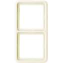 Afdekking Jung CD582W 2-voudig Frame Crème-wit