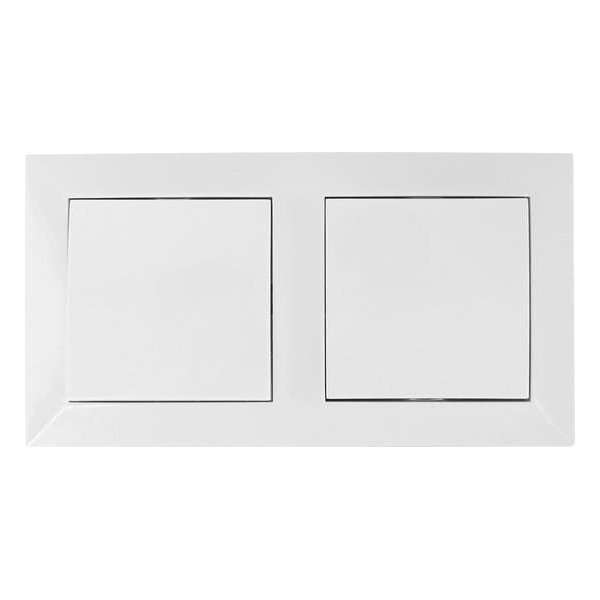 Wisselschakelaar - Aigi Cika - Inbouw - 2-voudig Enkel Schakelaar - Incl. Afdekraam - Wit - BSE Wisselschakelaar - Aigi Cika - Inbouw - 2-voudig Enkel Schakelaar - Incl. Afdekraam - Wit - BSE