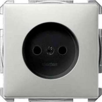 Schneider Electric Merten System Design wandcontactdoos inbouw enkel edelstaal