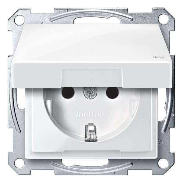 Stopcontact - Inbouw - Randaarde - Beveiliging - Klapdeksel - Polarwit - Systeem M - Schneider Electric - MTN2314-0319 Stopcontact - Inbouw - Randaarde - Beveiliging - Klapdeksel - Polarwit - Systeem M - Schneider Electric - MTN2314-0319