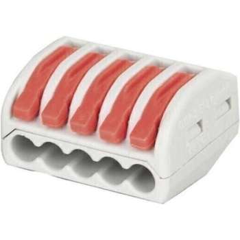 Showgear LED Cable connector 5 weg rood (Verpakking 10 stuks)
