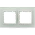 Berker Afdekraam 2-Voudig Glas Wit B.1-B.3-B.7 (Te combineren met Berker S1 serie)