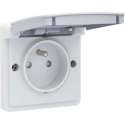 NIKO New Hydro wandcontactdoos 16A/250V (penaarde, kinderveilig) (700-36600)