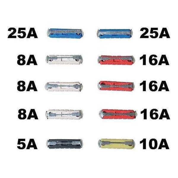 Set porcelein zekering 10 stuks Set porcelein zekering 10 stuks