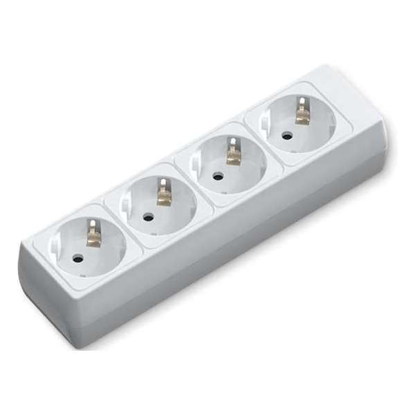 Verlengsnoer - Aigi Bovun - 3680W - 4 Stopcontacten - Wit - Zonder Snoer/Kabel | Nederland - BSE Verlengsnoer - Aigi Bovun - 3680W - 4 Stopcontacten - Wit - Zonder Snoer/Kabel | Nederland - BSE