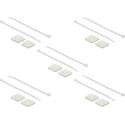 DeLOCK Tie-wraps 200 x 4,8mm (10 stuks) met zelfklevende houders (10 stuks) / transparant