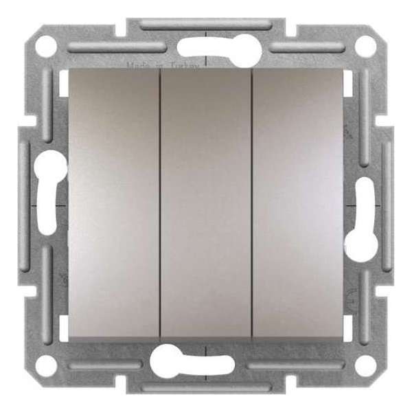 Schneider Electric Asfora serie - (3) Driepolig Serie Schakelaar - Schakelmateriaal - Mooi Strak Design - BRONS Schneider Electric Asfora serie - (3) Driepolig Serie Schakelaar - Schakelmateriaal - Mooi Strak Design - BRONS
