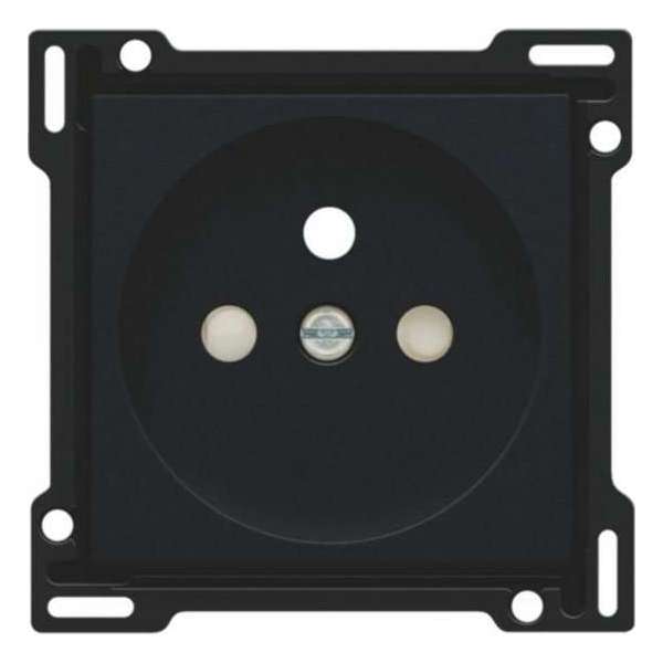 Niko - Centraalplaat stopcontact + penaarde + kinderveiligheid 28,5MM black coated - 161-66601 Niko - Centraalplaat stopcontact + penaarde + kinderveiligheid 28,5MM black coated - 161-66601