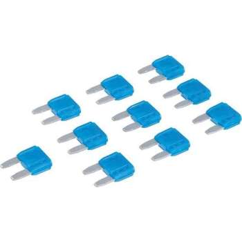 Silverline ATM Mini - Auto Bladzekeringen - 15 Ampere - Blauw - 10 stuks