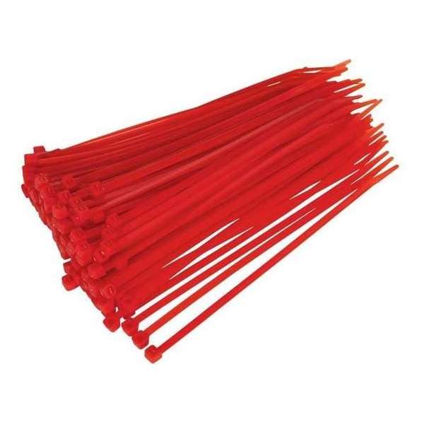 Kabelbinders Tie-Wraps 200x3.6mm Rood Kabelbinders Tie-Wraps 200x3.6mm Rood