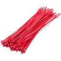 200x stuks kabelbinder / tie rips nylon rood 20 x 0,36 cm - bundelbanden - tiewraps / tie ribs / kabelbinders