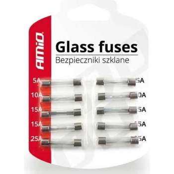 Mini glaszekering set - 10 stuks
