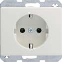 BERKER Arsys wandcontactdoos - stopcontact | met randaarde | wit