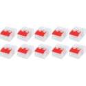 Lasklem Slim Set 10 Stuks - 2 Polig met Klemmetjes - Rood - BES LED