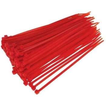 Kabelbinders Tie-Wraps 120x4.8mm Rood