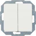 KOPP dubbele wipschakelaar serie inbouw, model Milano | wit