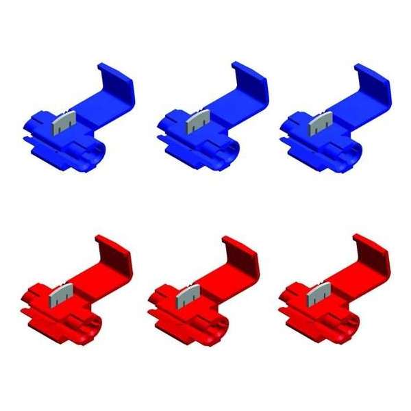 Kabelverbinders Rood / Blauw (6 Stuks) Kabelverbinders Rood / Blauw (6 Stuks)