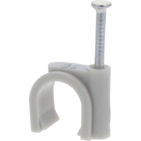 Q-Link kabelclip – rond – 12 mm – grijs – 50 stuks Q-Link kabelclip – rond – 12 mm – grijs – 50 stuks