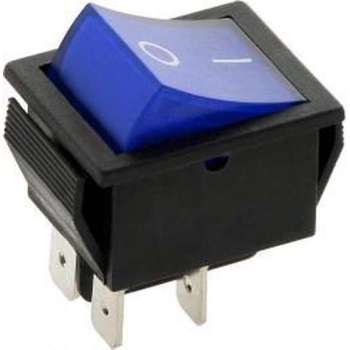 Schakelaar - blauw - 12 volt - 35A - verlicht