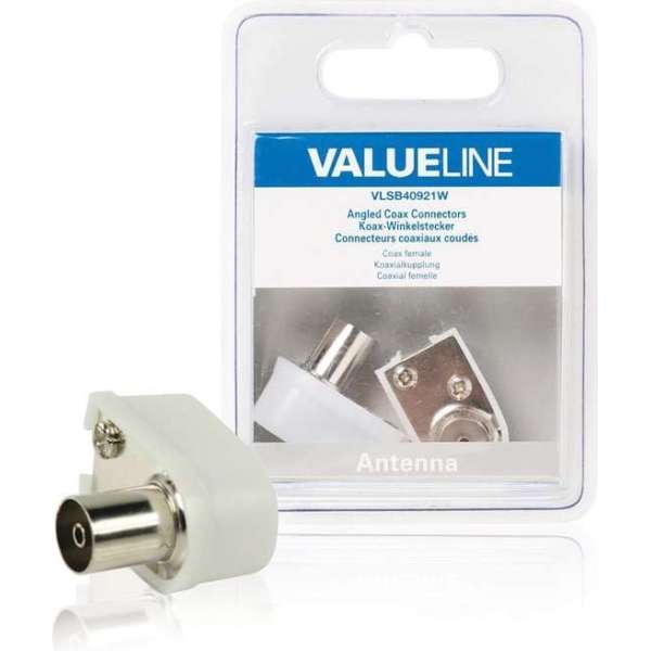 Valueline VLSB40921W coaxconnector 2 stuk(s) Valueline VLSB40921W coaxconnector 2 stuk(s)