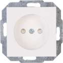 KOPP - Wandcontactdoos - Athenis - Inbouw - 1-voudig Enkel Stopcontact - Kinderbeveiliging - Helder Glans Wit - BSE