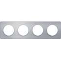 Afdekraam Odace Touch 4V - Aluminium Look - Schneider Electric - S530808